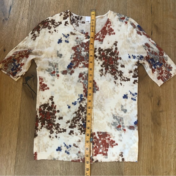 STUNNING TSE cashmere top/ cardigan floral like/ abstract - Picture 7 of 8